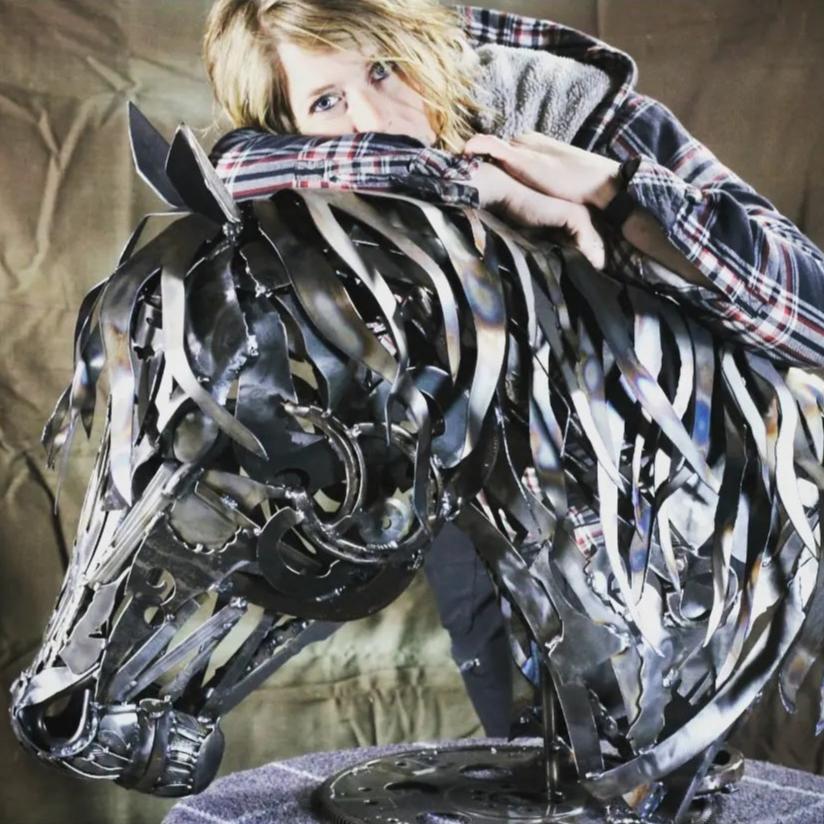 Sheet Metal Horse Sculpture