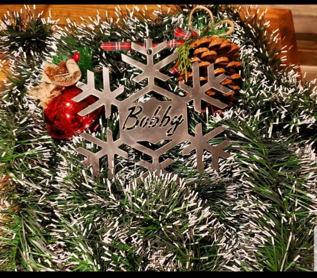 Snowflake Name Christmas Ornament